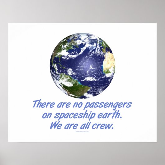 Poster Terre spatiale, Environnement (Devant)