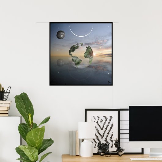 Poster Terre transparente (Bureau à domicile)