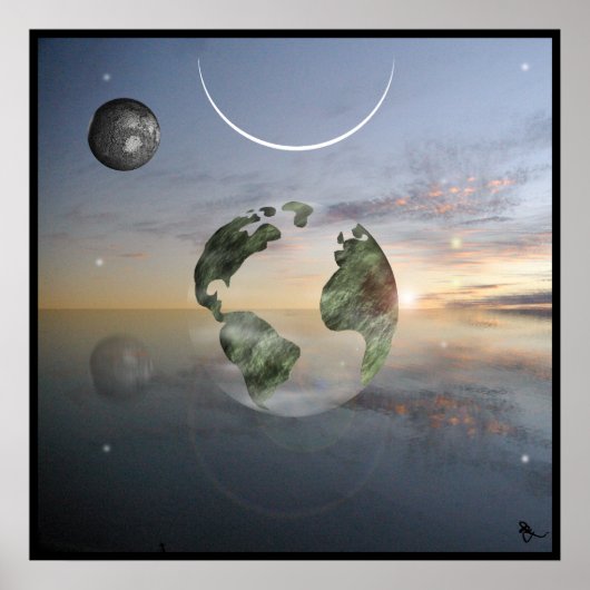 Poster Terre transparente (Devant)