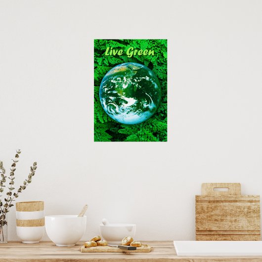 Poster Terre verte - conscience écologique (Cuisine)