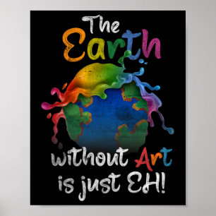 Poster Terre vintage Sans Art Est Juste Eh Planète Art Ea
