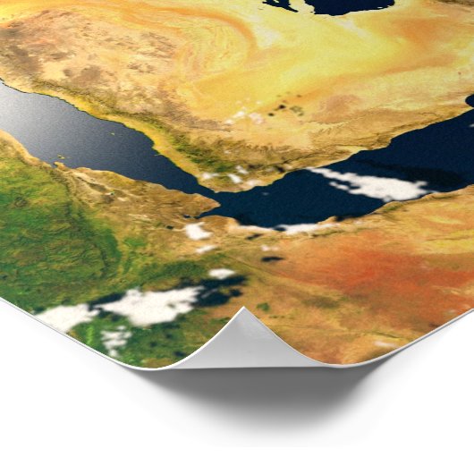 Poster Terre vue de l'espace (Coin)