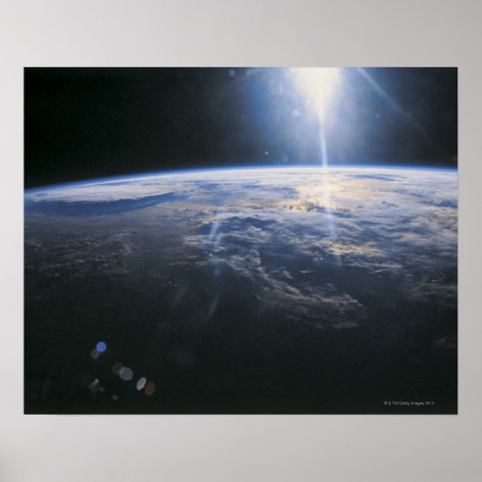 Poster Terre vue de l'espace (Devant)