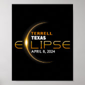 Poster Terrell Texas Total Solar Eclipse 2024 (Devant)