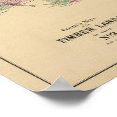 Poster Terres en bois 3 Carte (Coin)