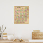Poster Terres en bois 4 Carte Atlas (Cuisine)