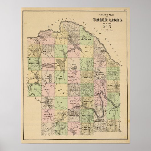 Poster Terres en bois 5 Carte (Devant)