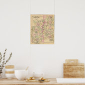 Poster Terres en bois 6 Carte (Cuisine)