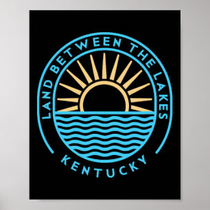 Poster Terres entre les lacs Kentucky Plein air Vintage