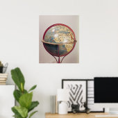 Poster Terrestrial Globe, montrant l'océan Indien (Bureau à domicile)