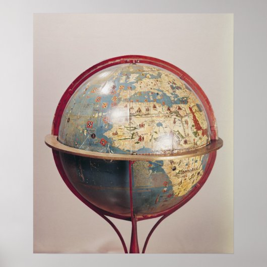Poster Terrestrial Globe, montrant l'océan Indien (Devant)