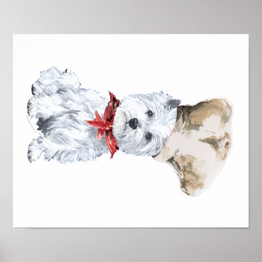 Poster Terrier blanc de West Highland Chef (Devant)