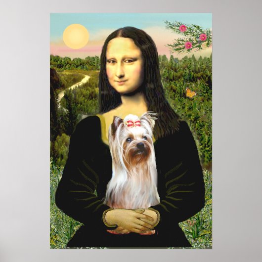 Poster Terrier du Yorkshire 2 - Mona Lisa (Devant)