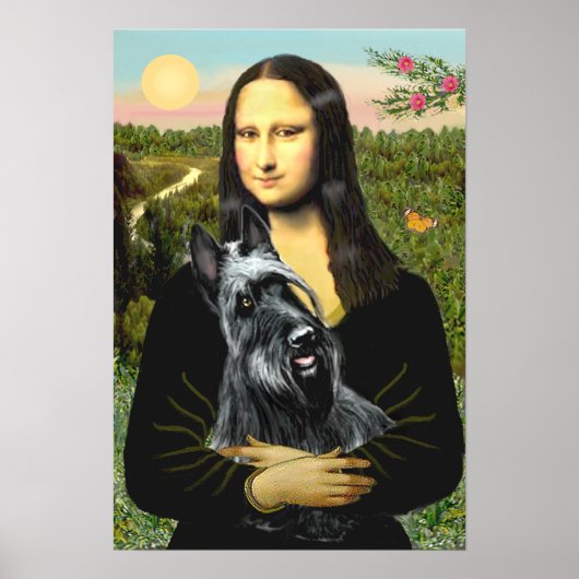 Poster Terrier écossais 3 - Mona Lisa (Devant)