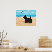 Poster Térrier écossais et mouette (Cuisine)