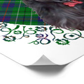 Poster Terrier Écossais sur Tartan (Coin)