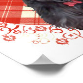 Poster Terrier Écossais sur Tartan (Coin)