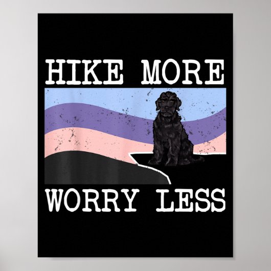 Poster Terrier russe noir hike plus s'inquiéter moins gra (Devant)