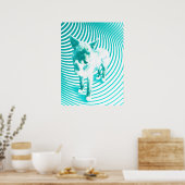 Poster Terrier turquoise (Cuisine)