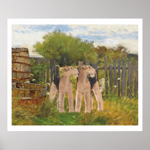 Poster Térriers à la ferme
