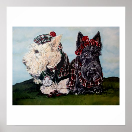 Poster Terriers écossais celtique (Devant)