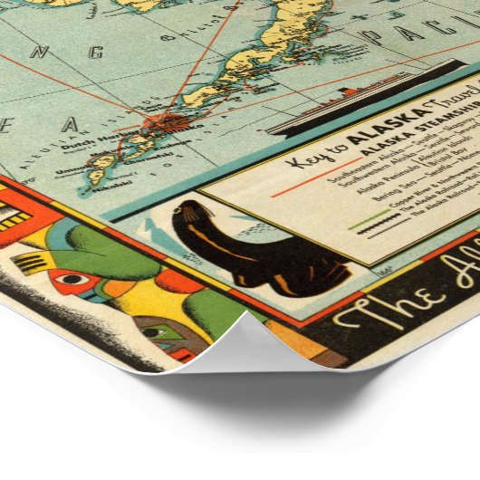 Poster Territoire de l'Alaska (Coin)