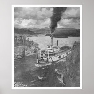 Poster Territoire de Yukon de bateau à  vapeur 1920