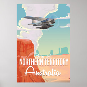 Poster territoire du nord Australie voyage dessin animé