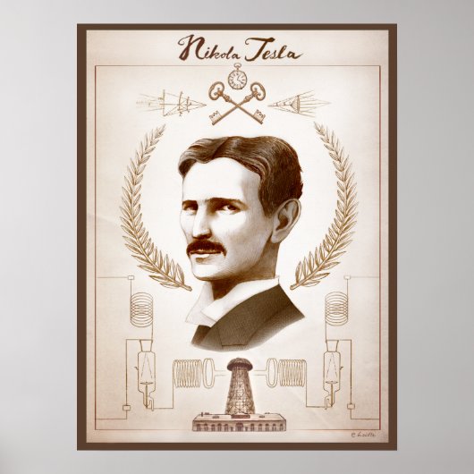 Poster Tesla 18 x 24 pouces (Devant)