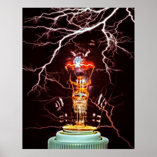 POSTER TESLA COIL BULLE CLAIR (Devant)