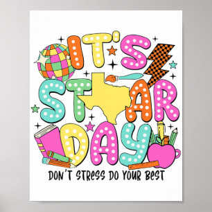 Poster Test Day Dont Stress Faites votre meilleur profess