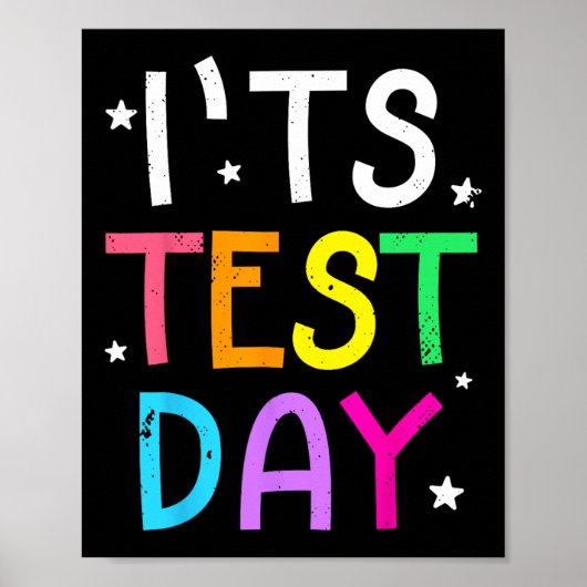 Poster Test Day Pour l'enseignant C'est Test Day Funny (Devant)