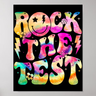 Poster Test Day Retro Hippie Motivational Tea