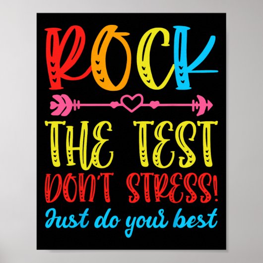 Poster Test Day Rock Le test ne stresse pas le témoignage (Devant)