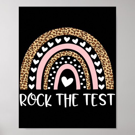 Poster Test Day Rock L'enseignant de test Rainbow Leopard (Devant)