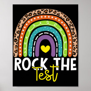 Poster Test Day Rock The Test Rainbow Teacher Test Day