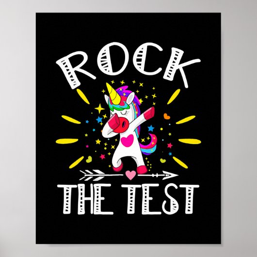 Poster Test Day Rock The Test Teacher Test Day (Devant)