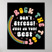 Poster Test Day Rock The Test Teacher Test Day (Devant)