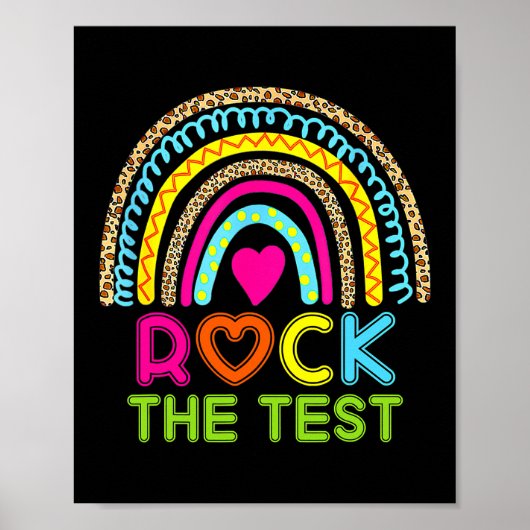 Poster Test Day Rock The Test Teacher Test Day (Devant)