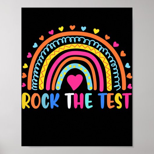 Poster Test Day Rock The Test Teacher Test Day (Devant)