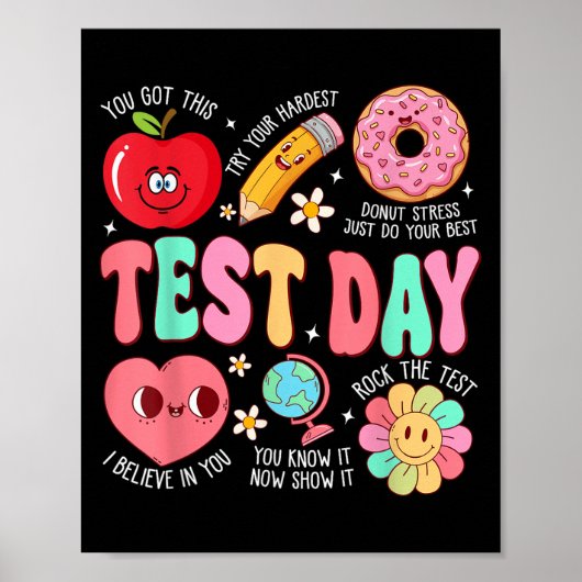 Poster Test Day Rock The Test Testing Day Motivational Te (Devant)