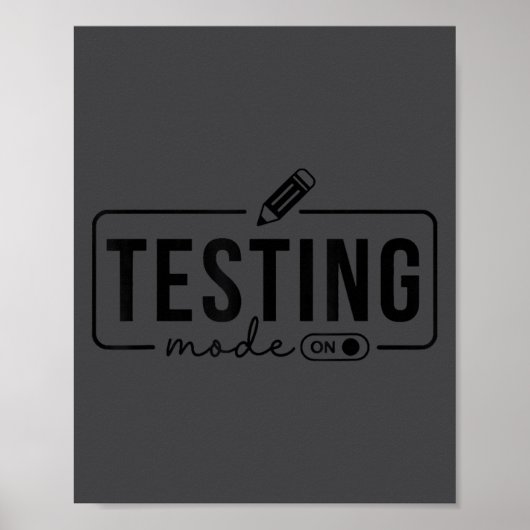 Poster Test Day Teacher Shirt Testing Mode On For Women K (Devant)