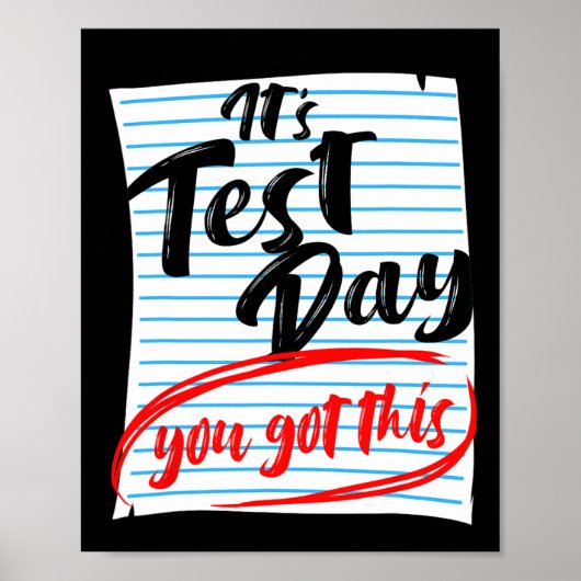 Poster Test Day Vous Avez Obtenu Ce Test D'Enseignant (Devant)