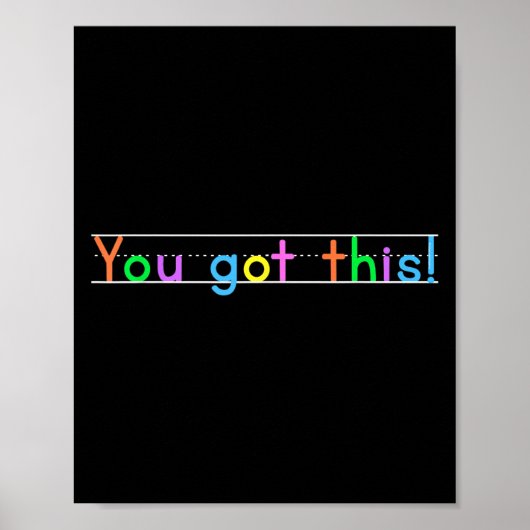 Poster Test Day You Got This! Motivational Teacher Studen (Devant)