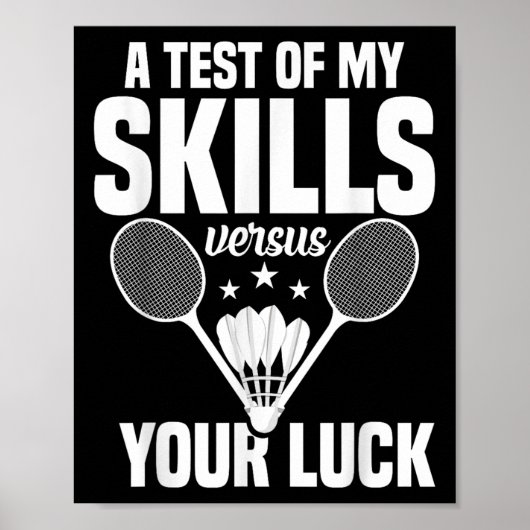 Poster Test de compétences de l'amateur de badminton Joue (Devant)