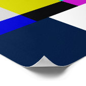 Poster test de couleur des barres TV (Coin)
