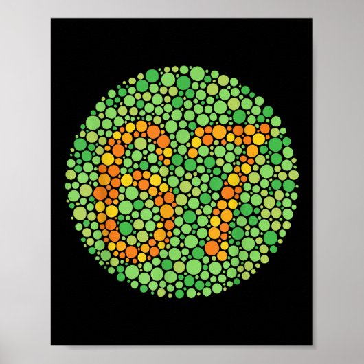 Poster Test de Daltonisme 67 Six Sept Professeur Nu Tache (Devant)
