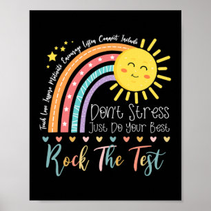 Poster test de jour rock test enseignant jour de test arc