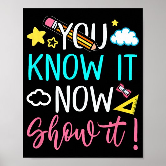 Poster Test de l'enseignant pour les hommes femmes Test J (Devant)