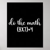 Poster Test de maths drôle faites le professeur de maths, (Devant)